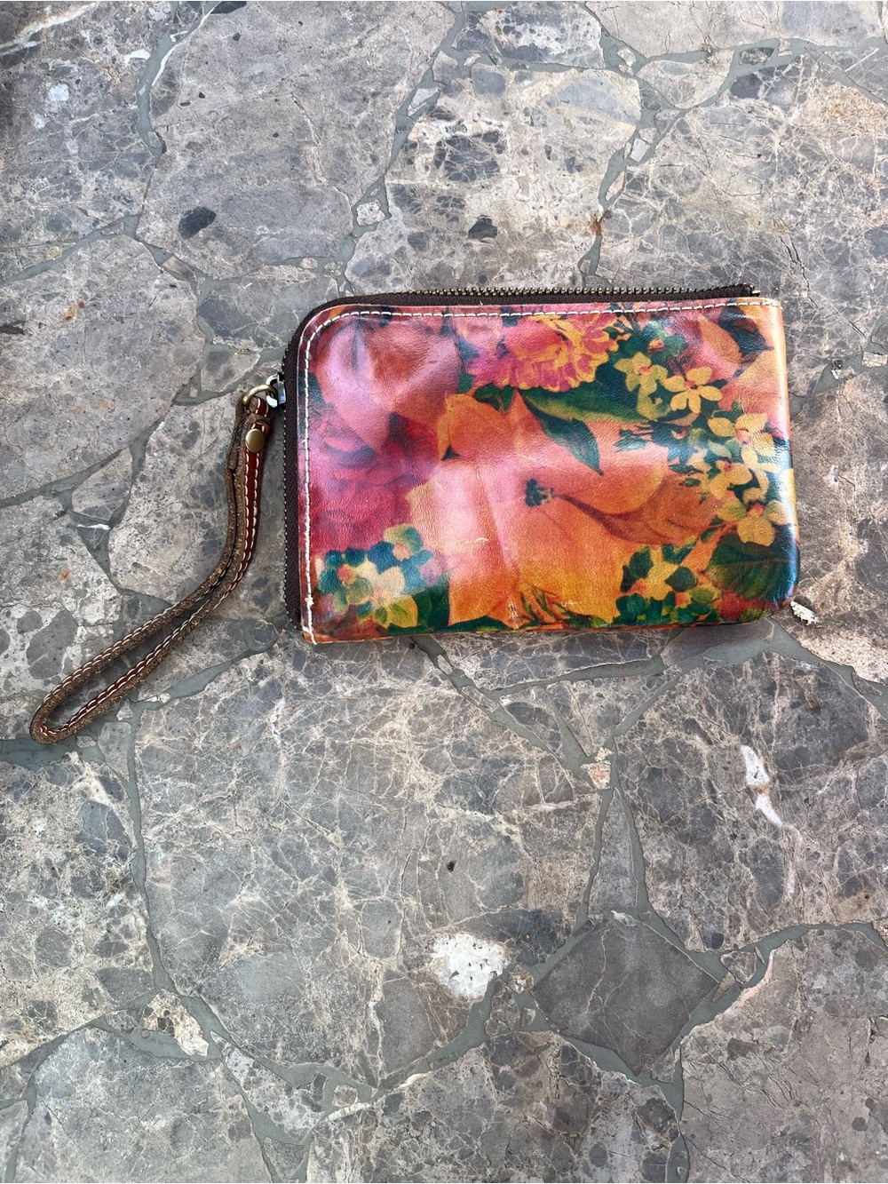 Patricia Nash Floral Zip Wristlet